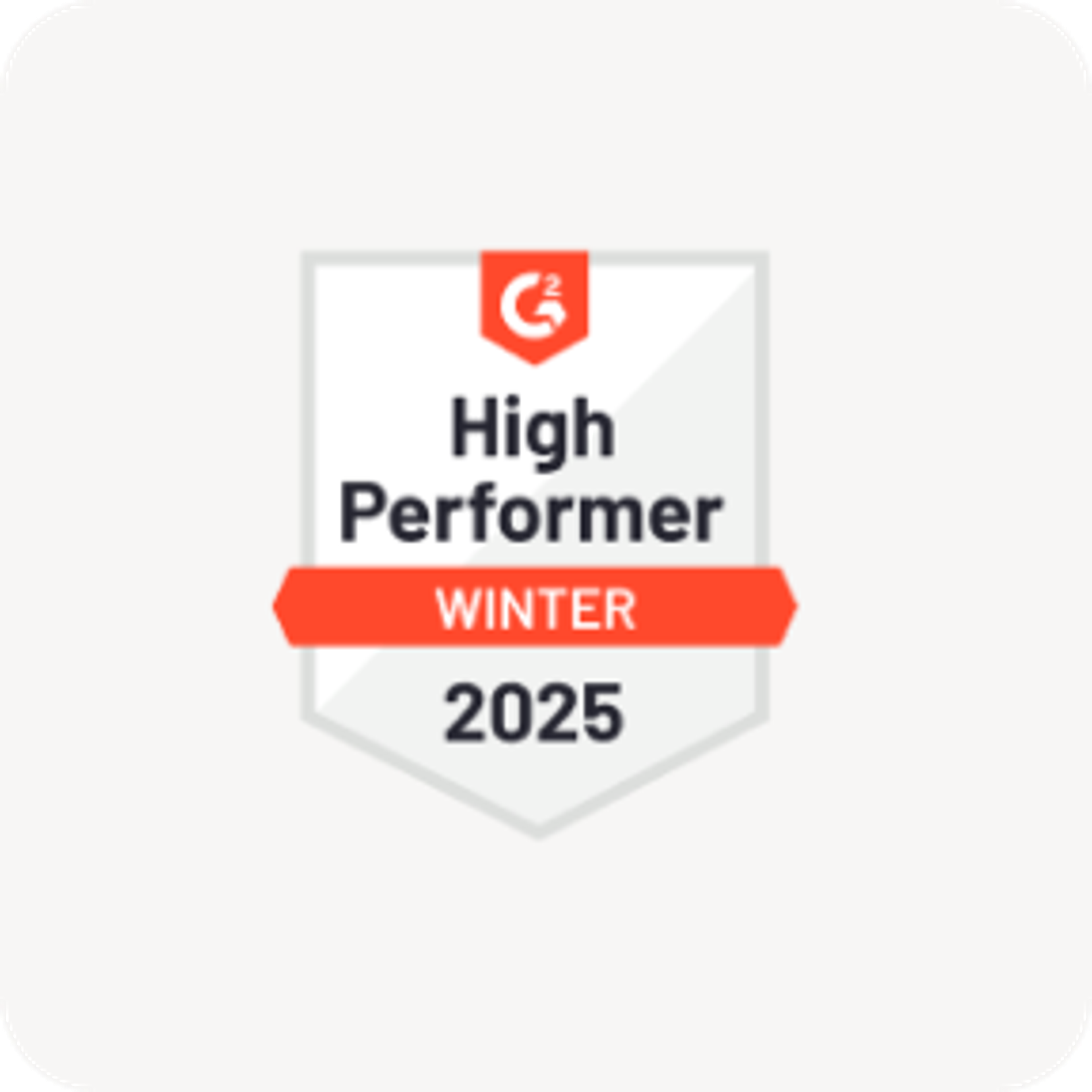 G2 High Performer Winter 2025 badge.