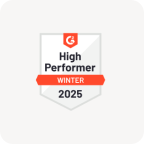 G2 High Performer Winter 2025 badge.