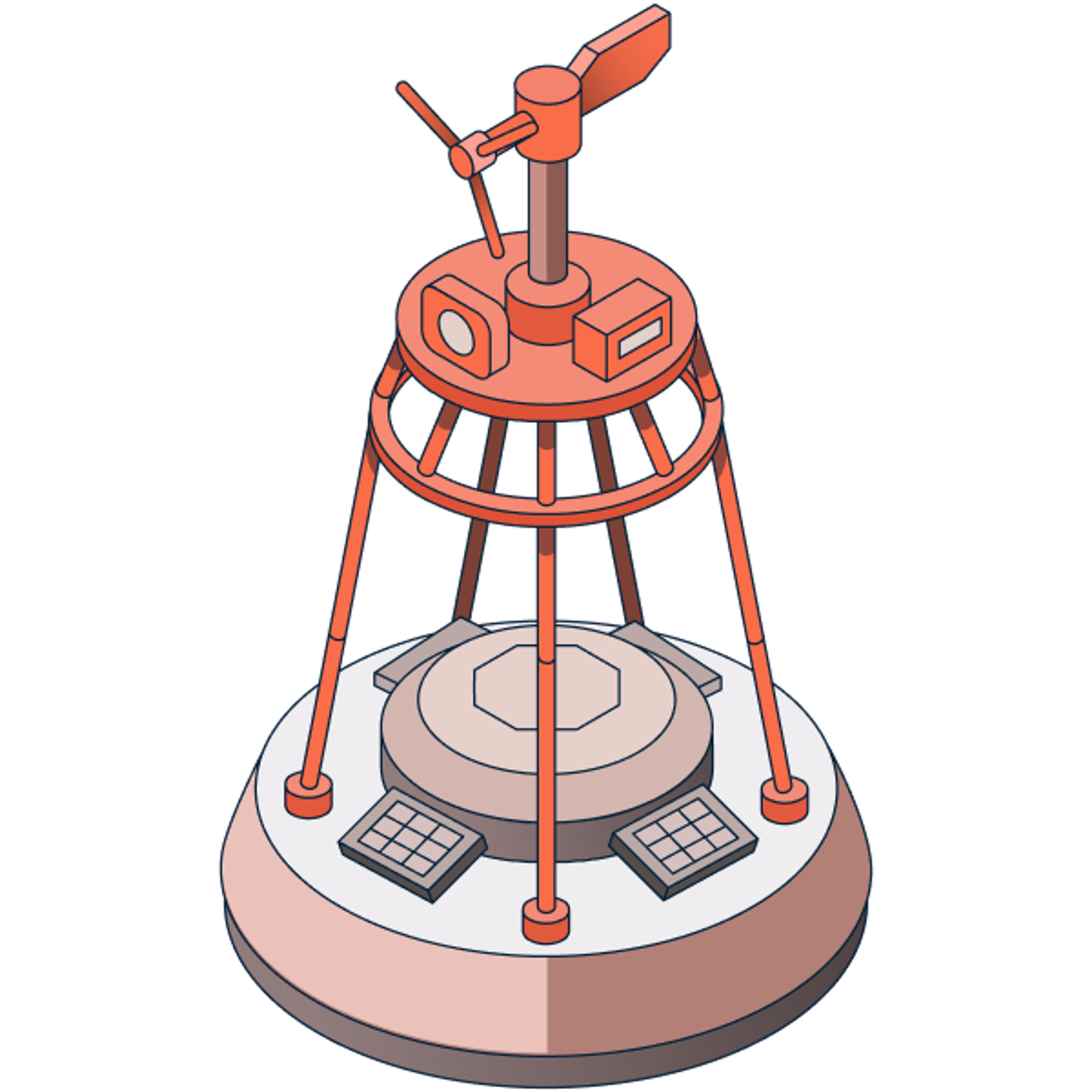 Signal tower illustration