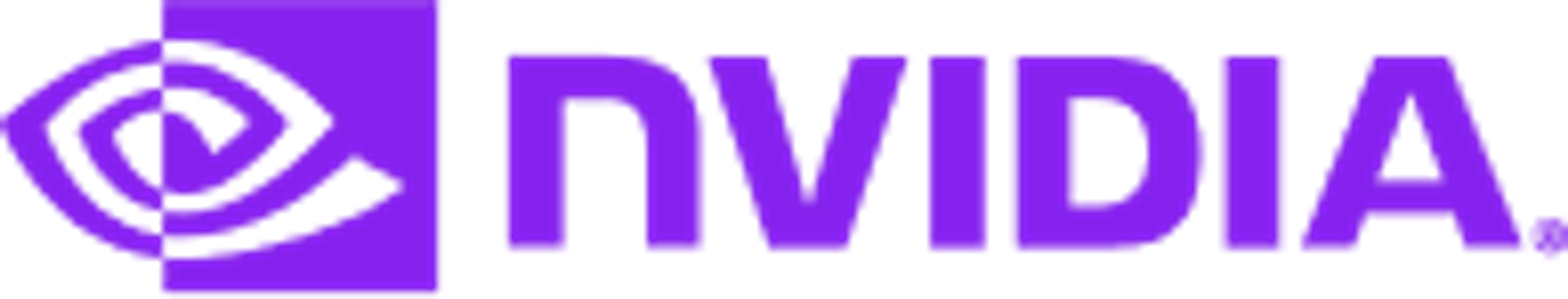 Purple NVIDIA logo with an eye symbol and text.