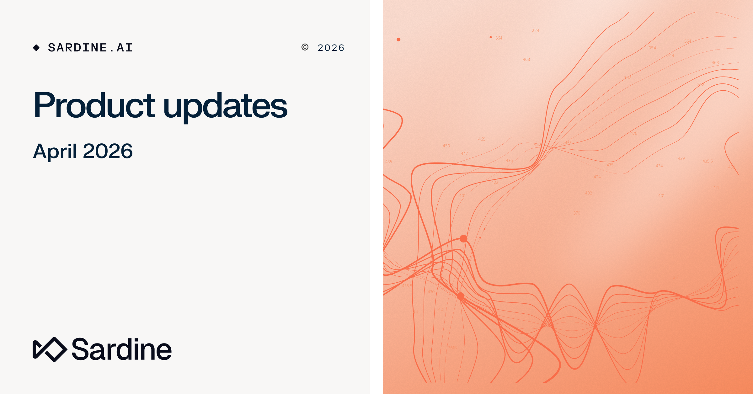 Sardine AI Product updates for April 2026.