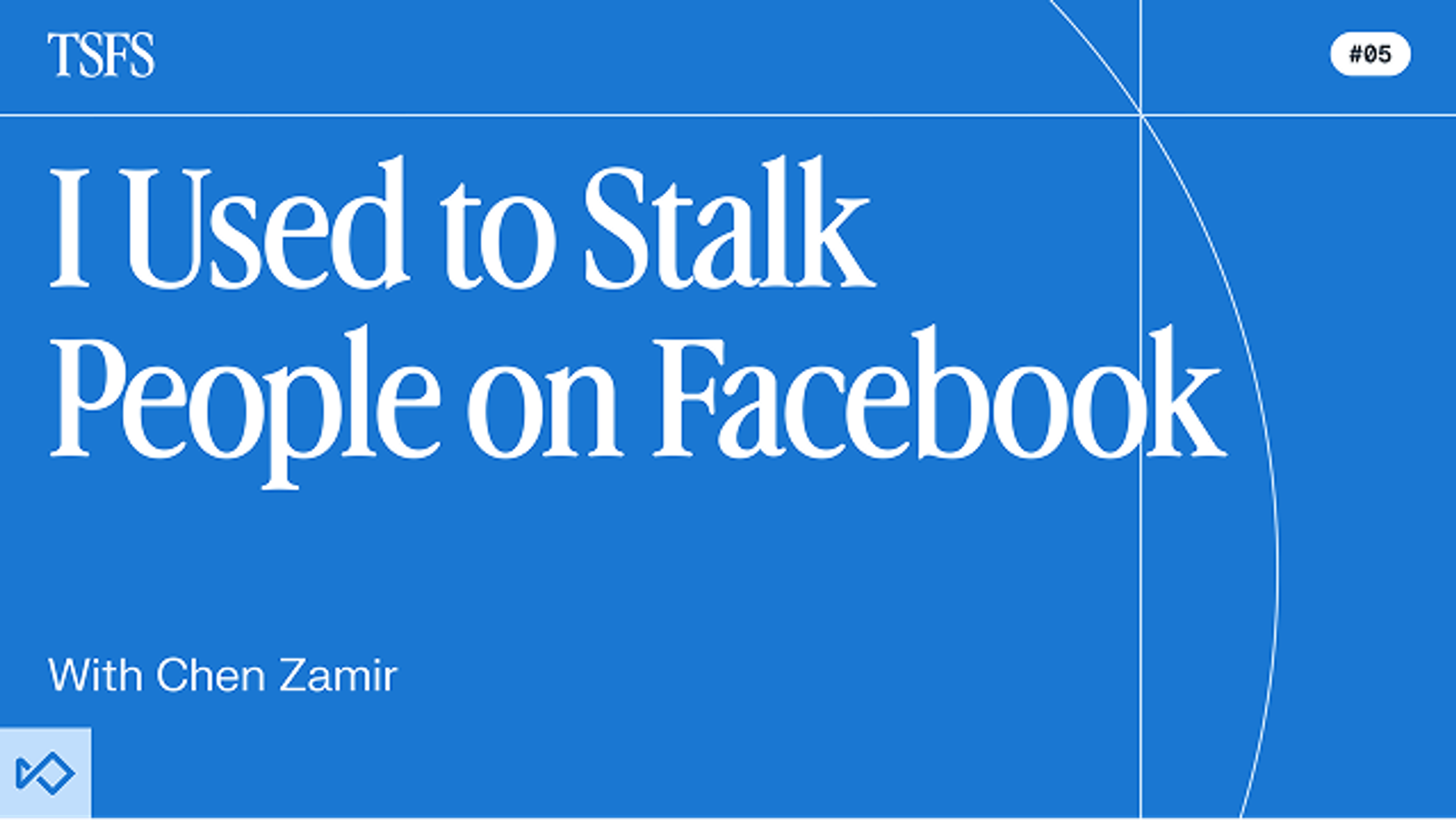 "My Stolen Identity is Cheating on my Wife" with Chen Zamir, against a light blue background.