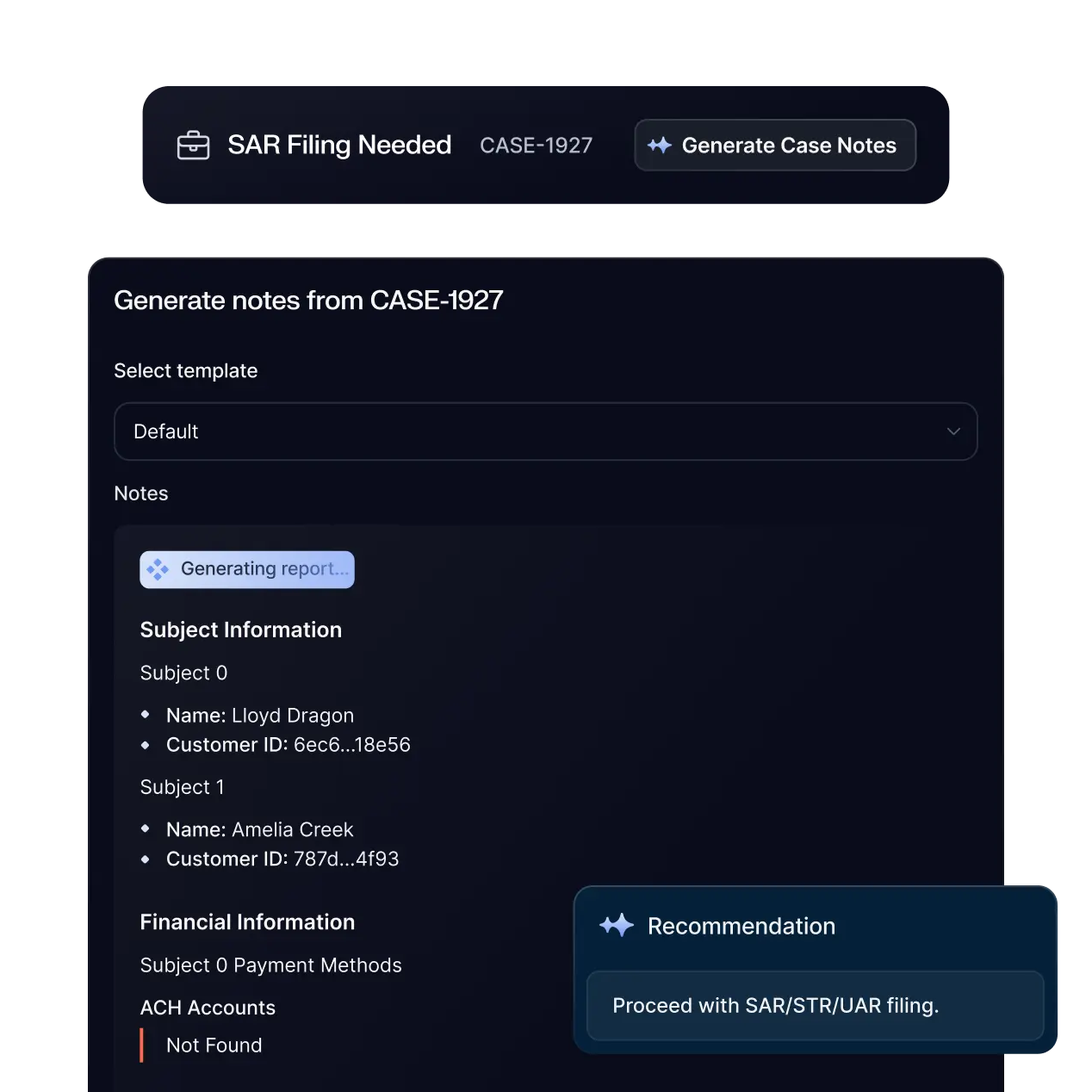 Automate all aspects of File SARs