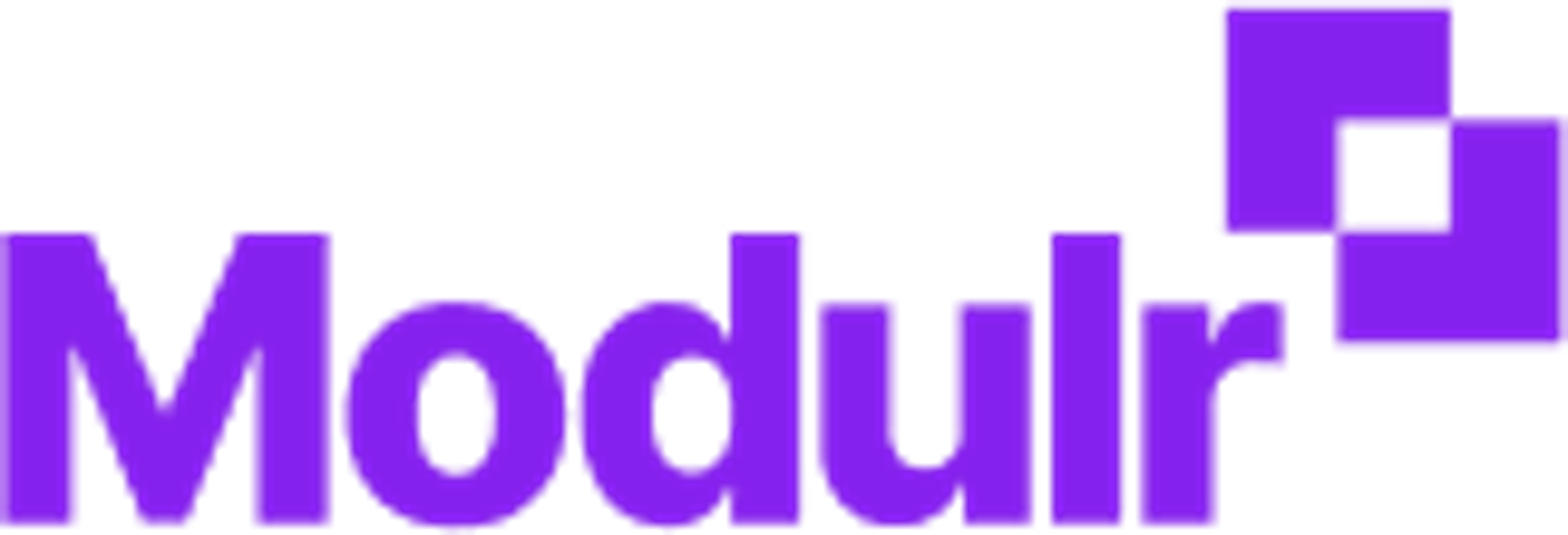 Purple Modulr logo.