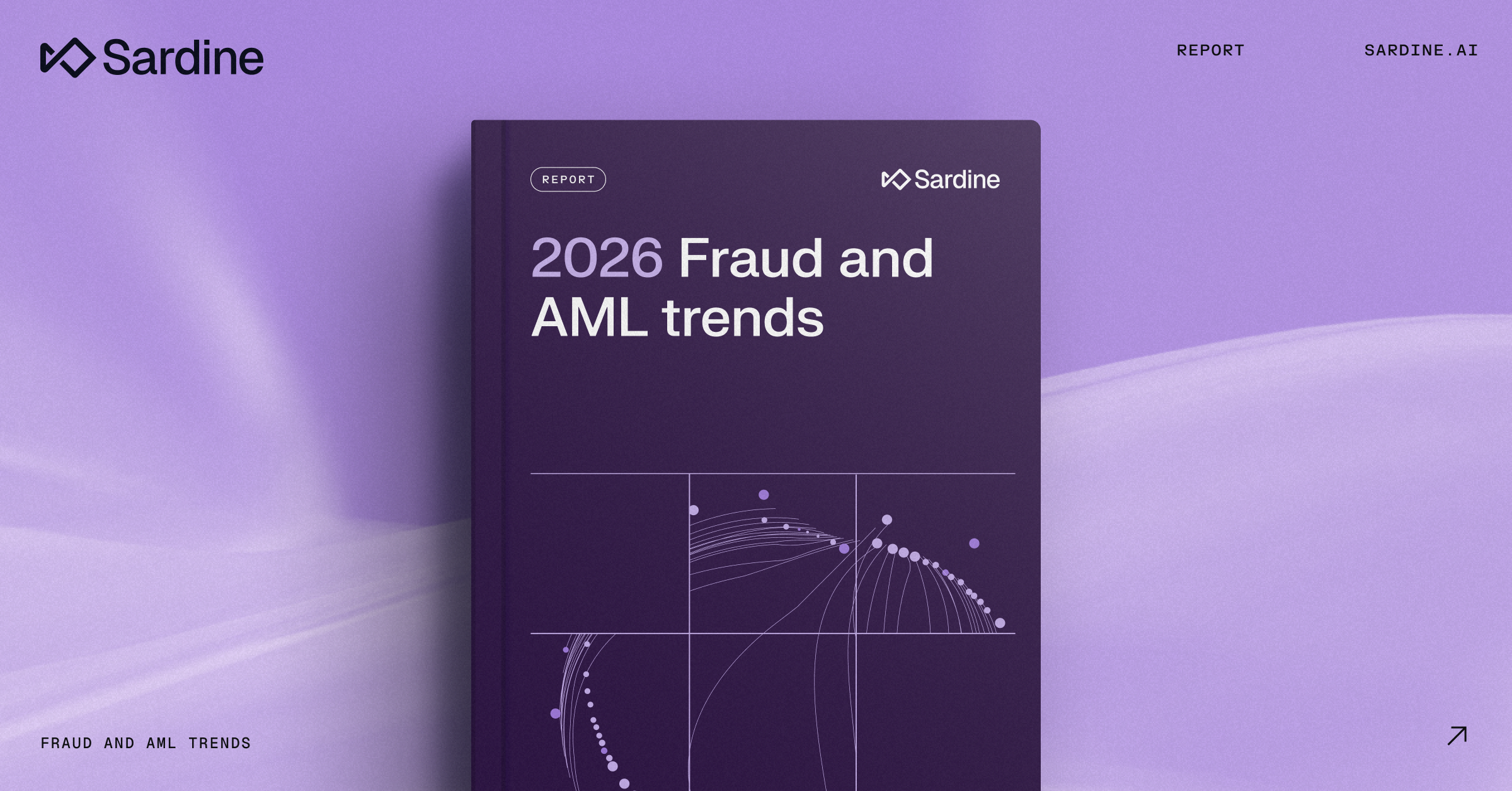 Sardine's "2026 Fraud and AML trends" report cover.