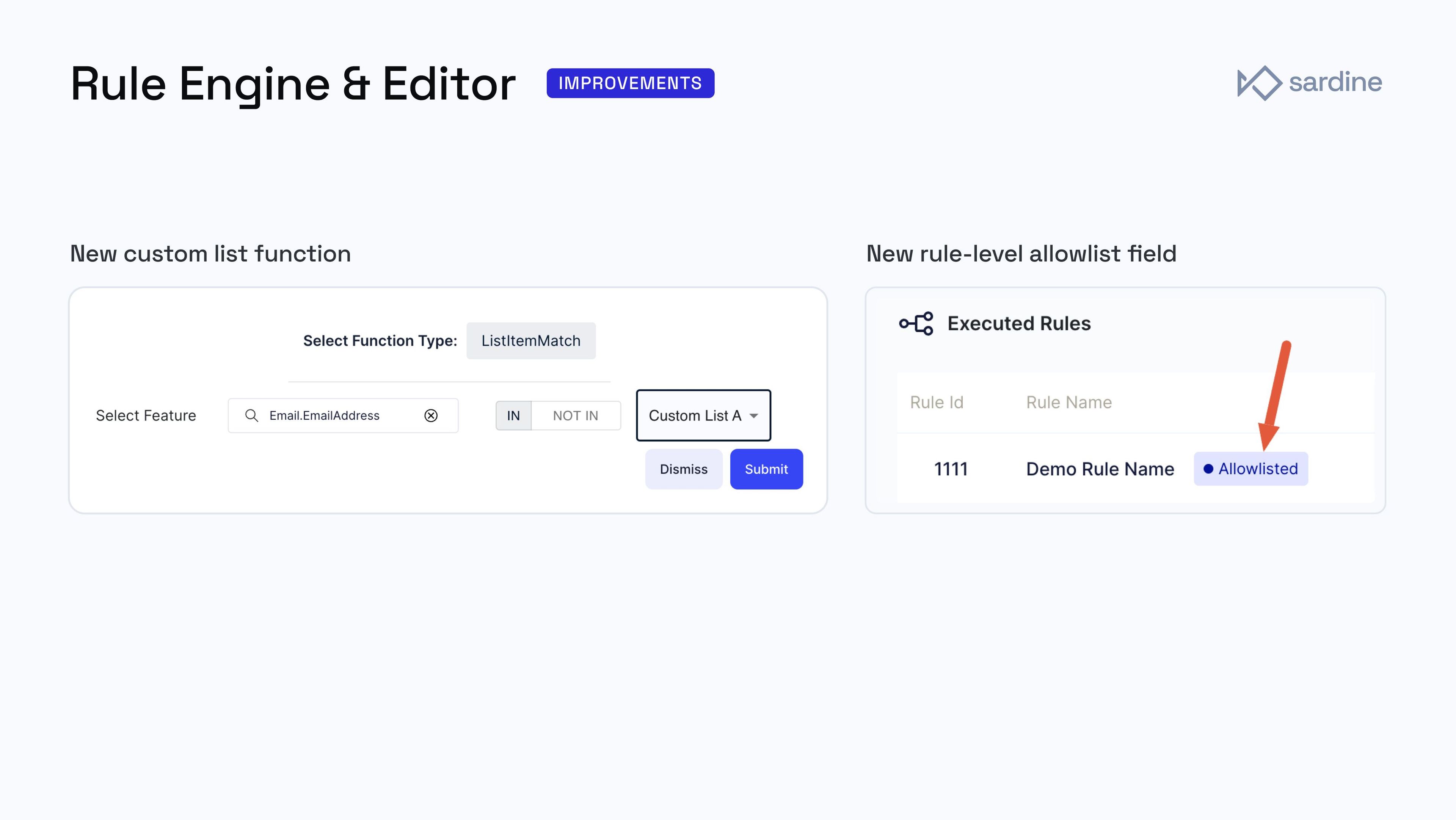 Sardine Rule Engine & Editor Improvements (April 2023)