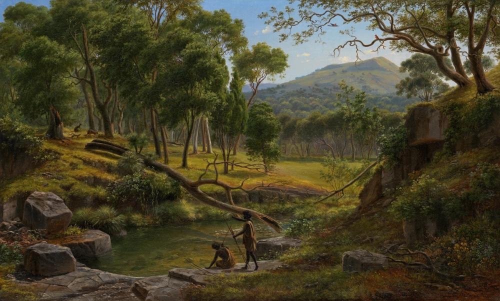 Warrenheip Hills near Ballarat, 1854 - Eugene von Guerard 