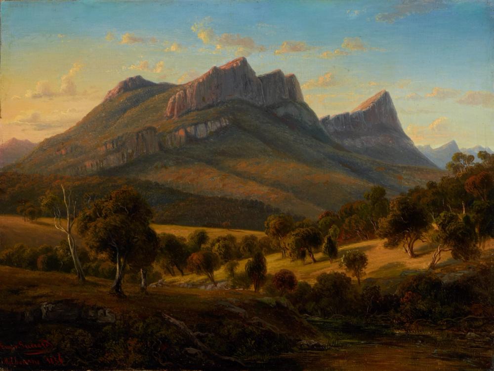 Mount Abrupt, the Grampians, Victoria , 1856 - Eugene von Guerard 