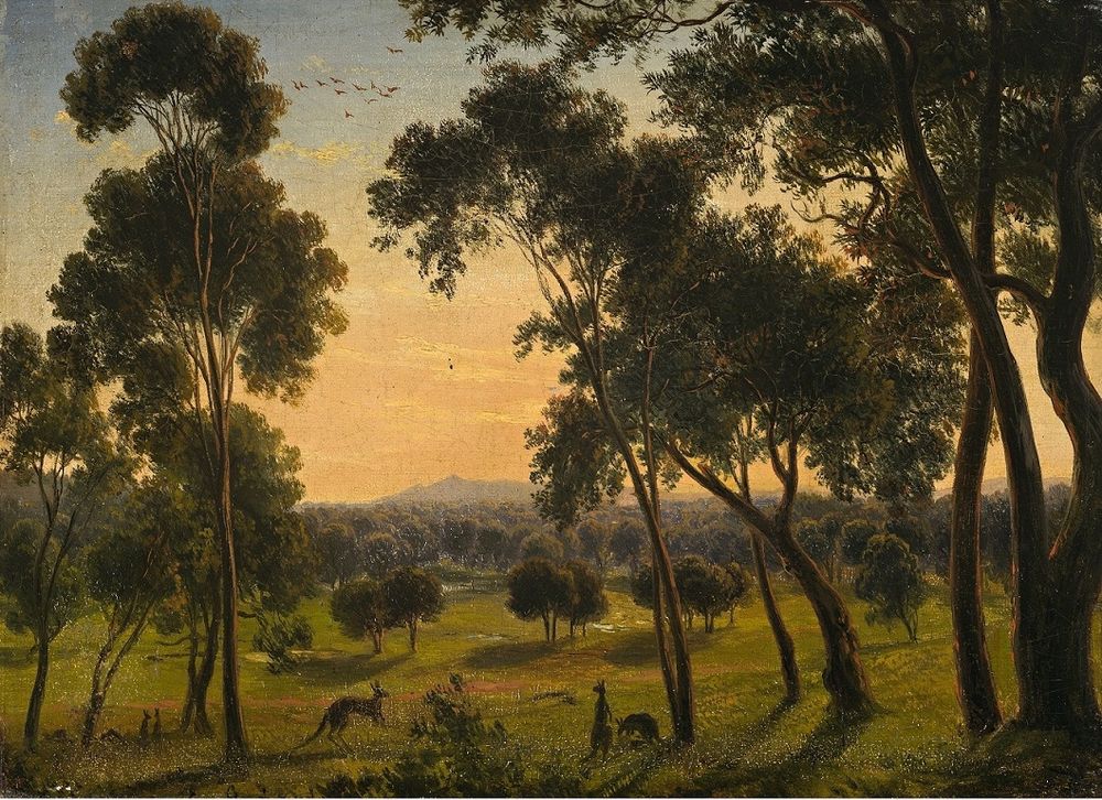 Police Paddock 2, 1855 - Eugene von Guerard 