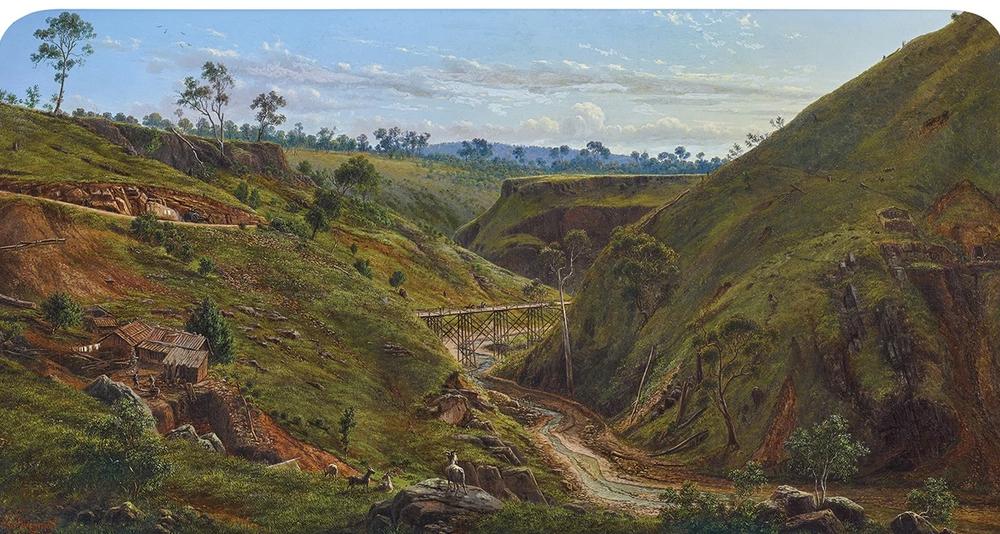 Breakneck Gorge, Hepburn Springs, 1864 - Eugene von Guerard 