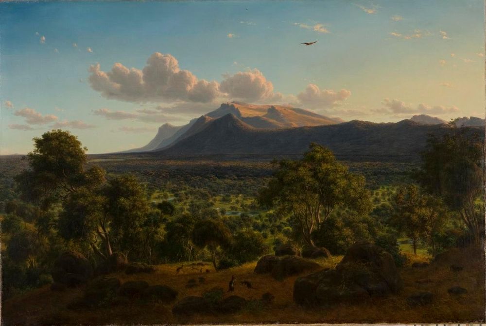 Mt William from Mt Dryden, Victoria, 1857 - Eugene von Guerard 