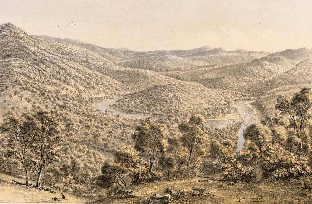 Junction of the Buchan and Snowy Rivers, Gippsland, Victoria, 1866 - Eugene von Guerard 