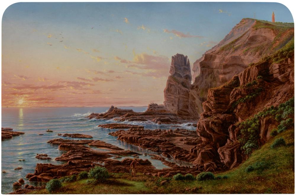 Castle Rock, Cape Schank, Victoria, 1865 - Eugene von Guerard 