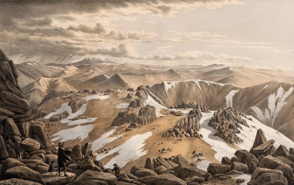 North east view from the top of Mount Kosciusko, New South Wales, 1866 - Eugene von Guerard 