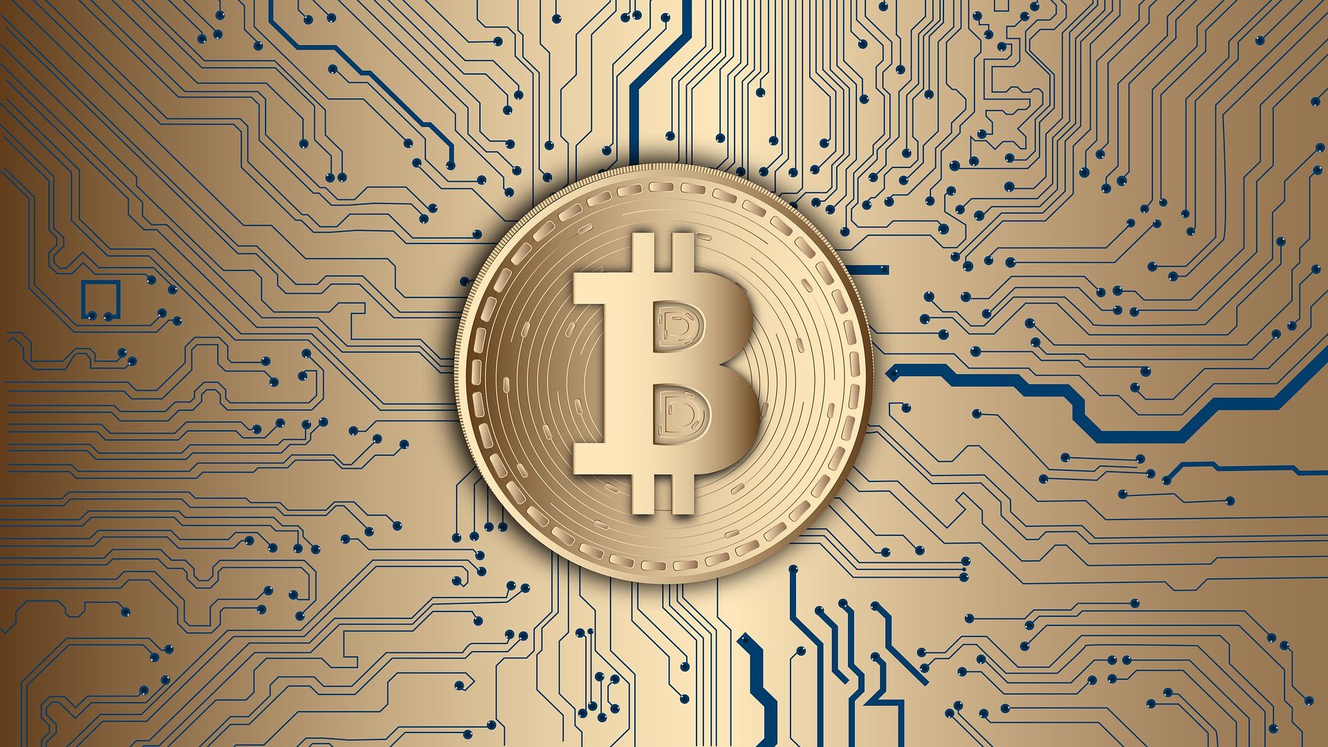 Blokkjede og bitcoin. Illustrasjon av VIN DJ
