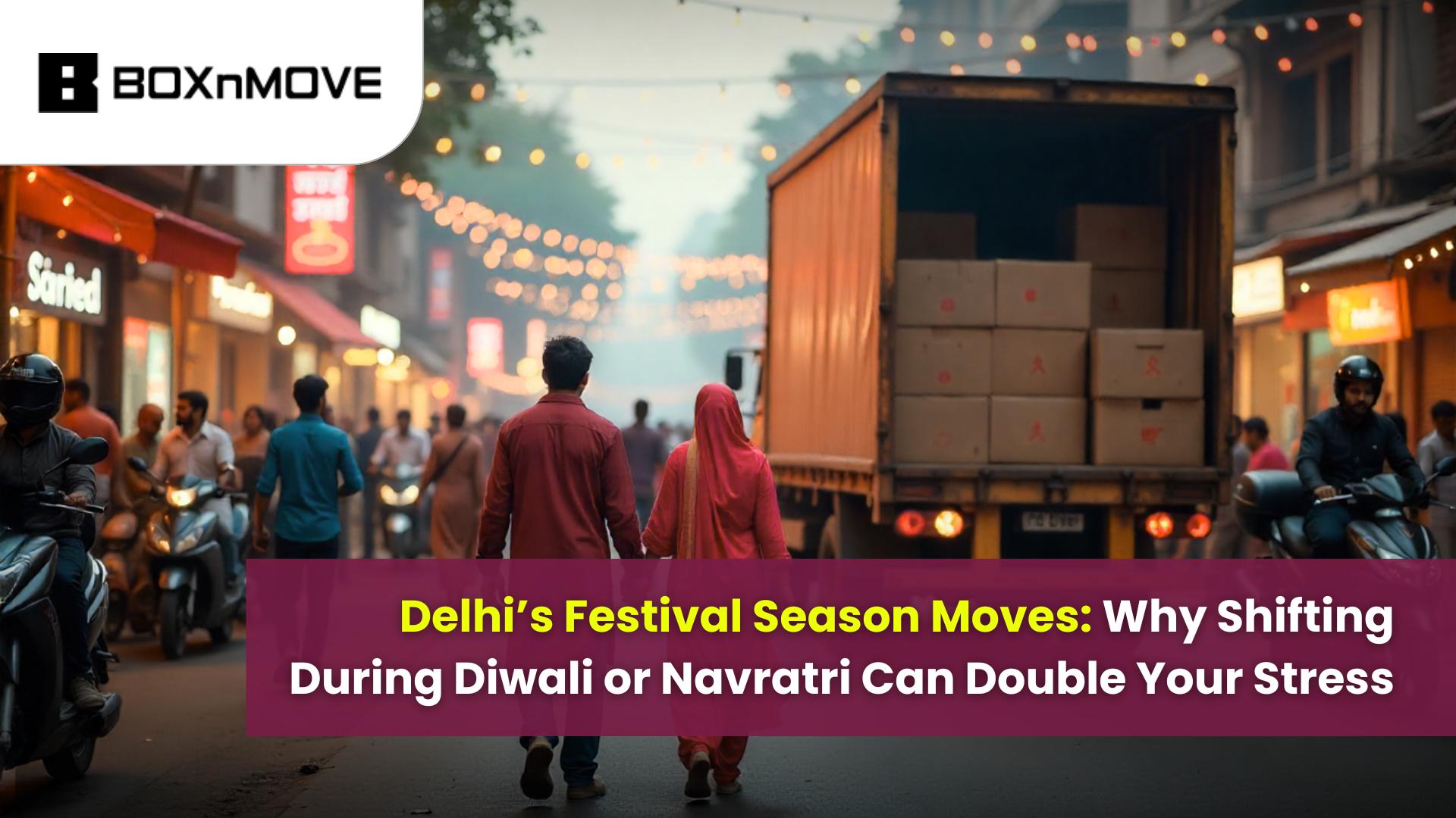 BOXnMOVE truck loading during festival. BOXnMOVE truck loading during festival.