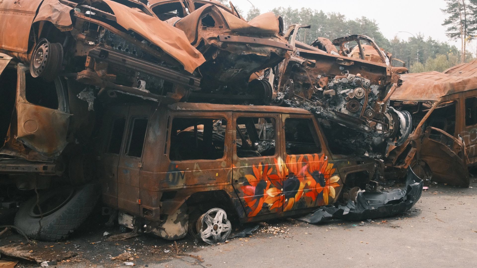 Bucha War-Scarred Vehicle Memorial - Image 6