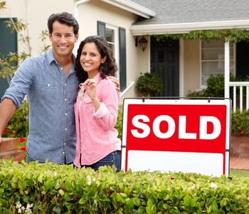 Couple who just bought a house using a VA loan.
