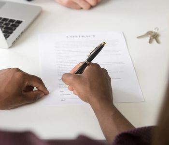 Co-signing VA loan documents.