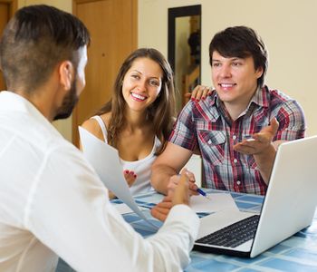 Discussing the lowest rate of default with VA loan specialist.