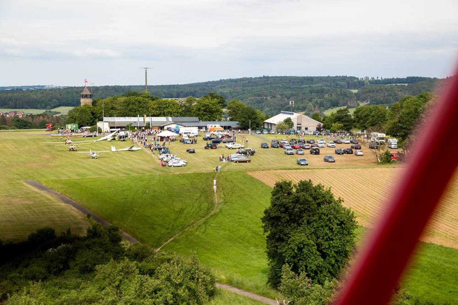 Luftaufnahme des Flugplatzes Braunfels