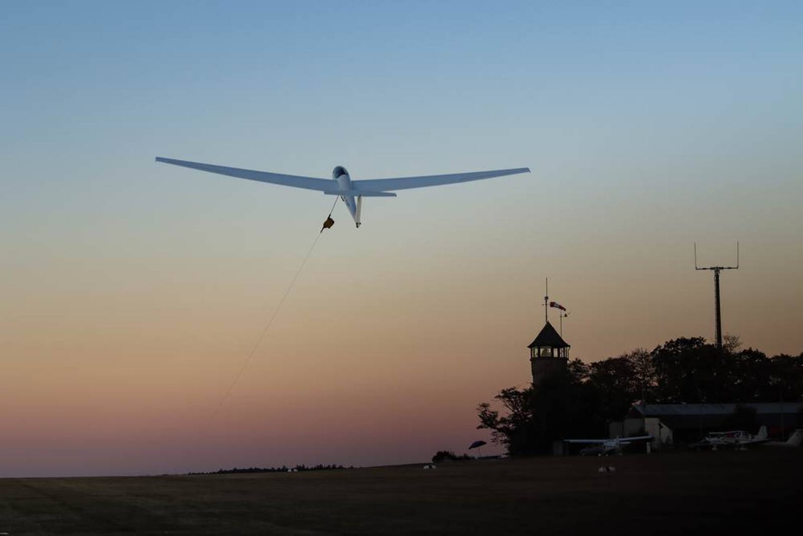 Segelflugzeug beim Start