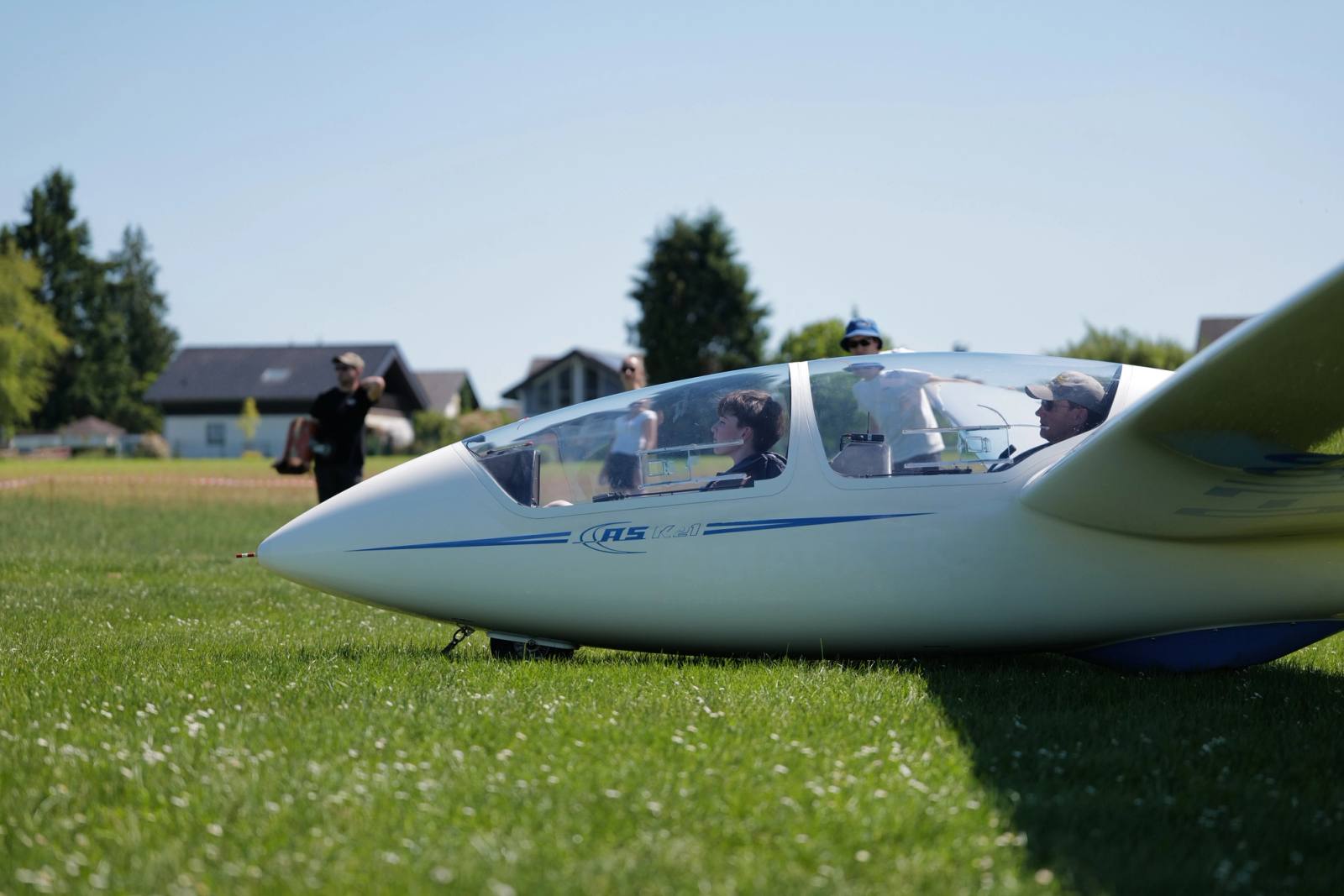 Flugschüler in der ASK 21 am Start