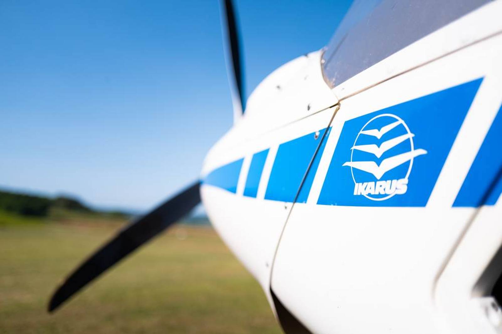 Nase eines Ultraleichtflugzeugs