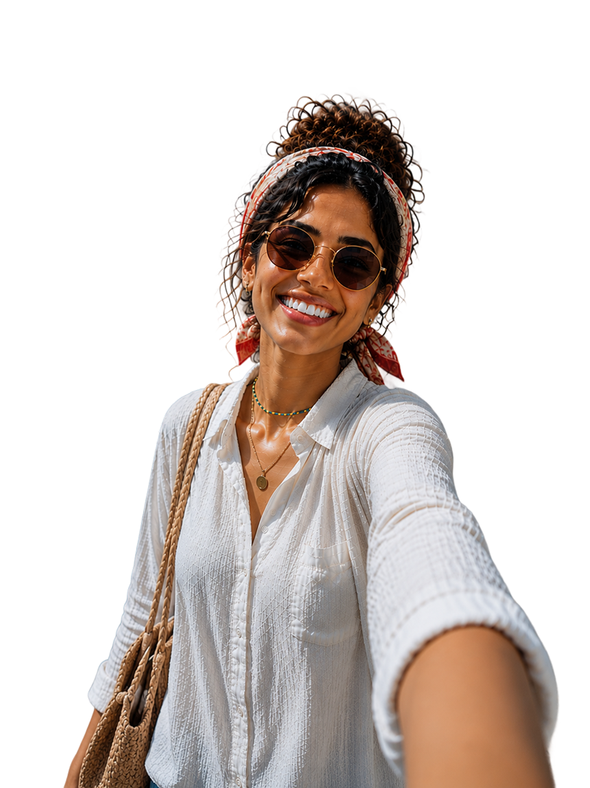 Traveler using Cooee Australian virtual phone number on mobile