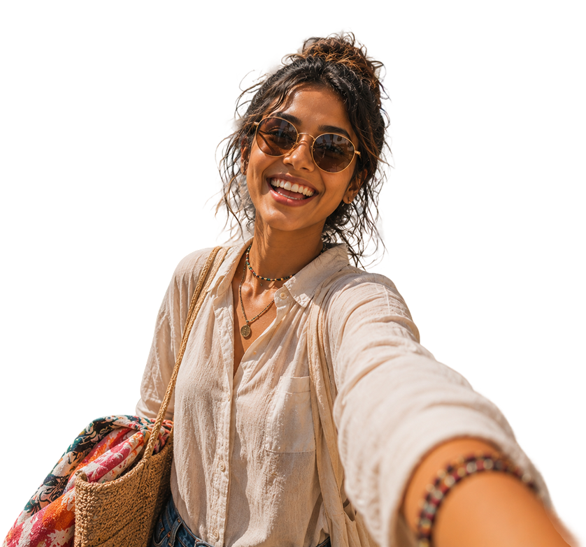 Traveler using Cooee Australian virtual phone number on mobile