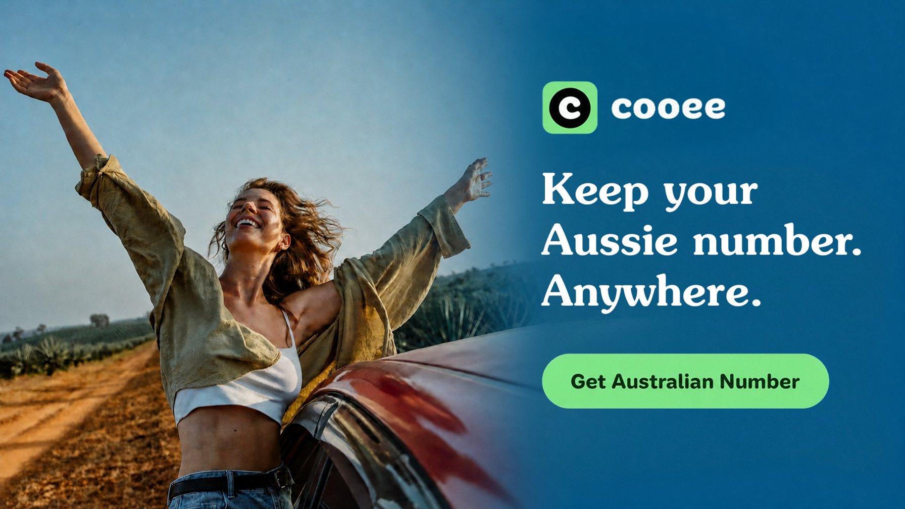 Keep your Australian mobile number overseas with Cooee virtual numbers
