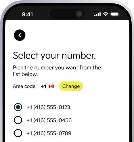 Select your number in the Cooee app