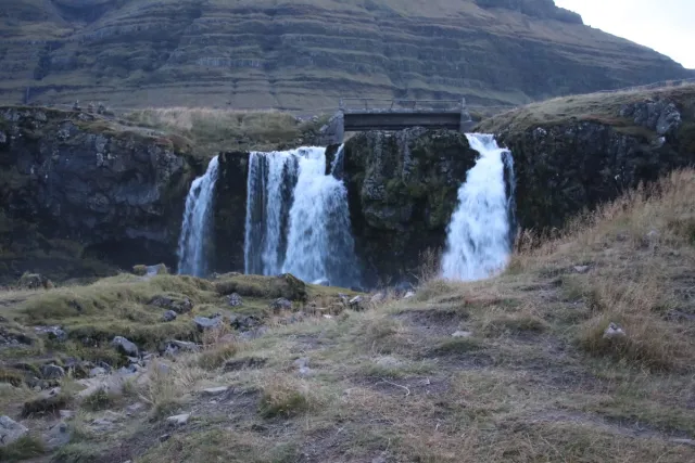 Waterfall with Bridge