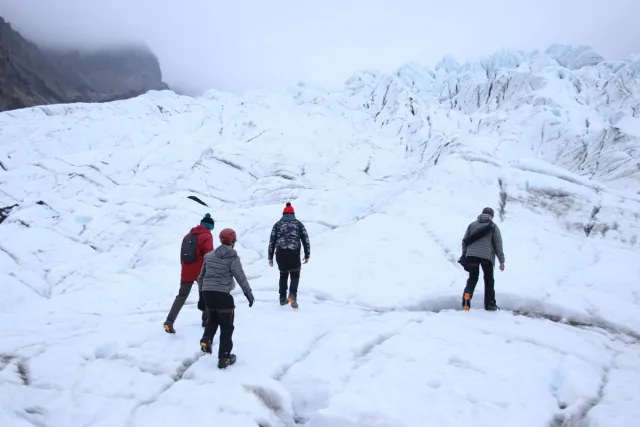 Hiking Towards Glacier Jagged Edge