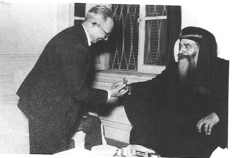 Pope Kyrillos VI with Pahor Labib in the 1960s.