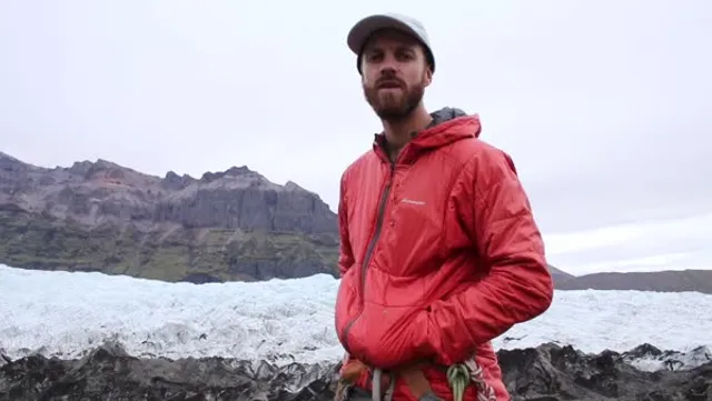 A frame from Rowan explains the glacier.