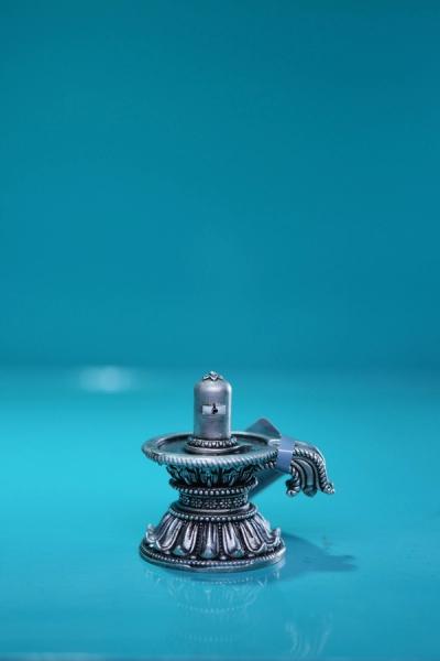 Divine Sri Shiva Lingam Silver Idol