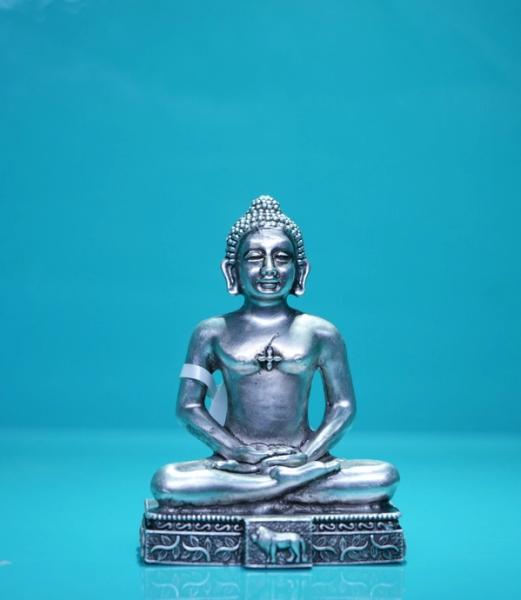 Divine Meditative Buddha Silver Idol
