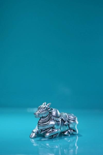 Divine Sri Nandhi Silver Idol