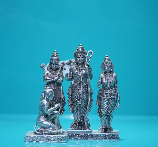 Divine Sri Rama Parivar Silver Idol