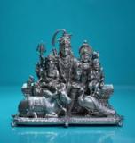 Divine Sri Shiva, Parvathi, Ganesha & Kumara Swamy Silver Idol