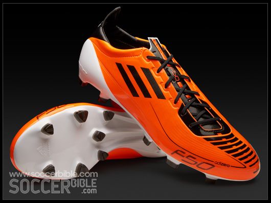 Adidas F50 adiZero "Warning" Orange/Black/White boot, main product view