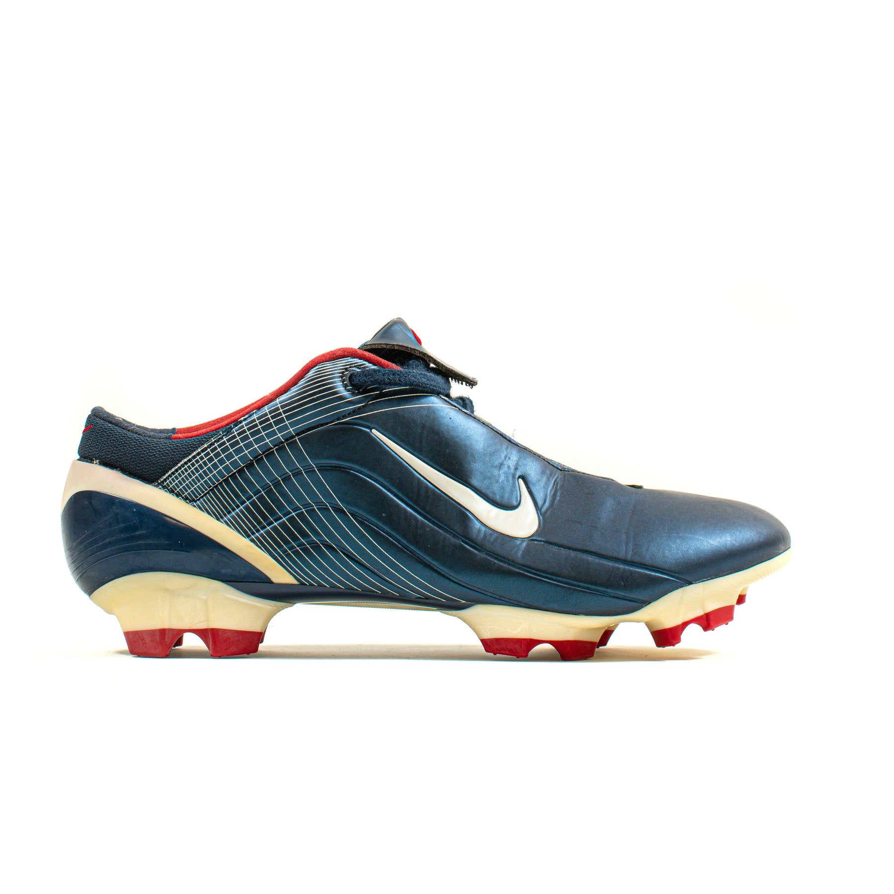 Nike Mercurial Vapor I, lateral/side view (Navy/Red USA World Cup colourway)