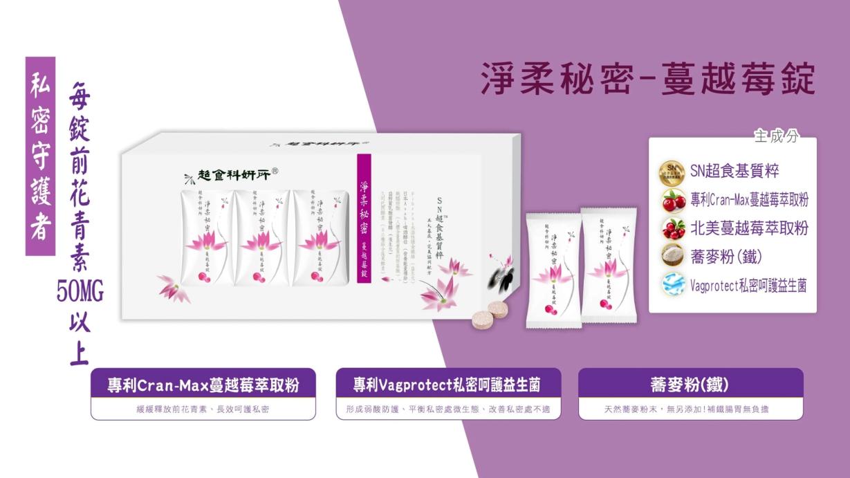 淨柔秘密-蔓越莓錠