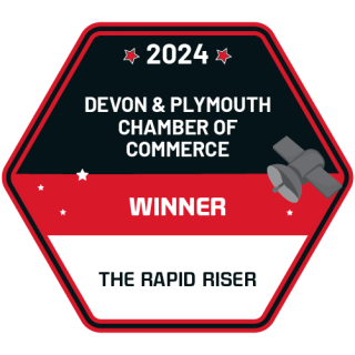 Winner's award for Rapid Riser from Devon & Plymouth Chamber of Commerce 2024