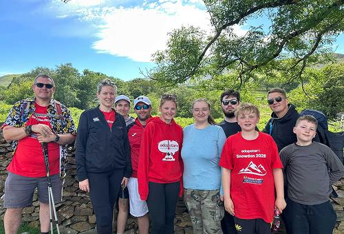 Adopstar team taking on Snowdon