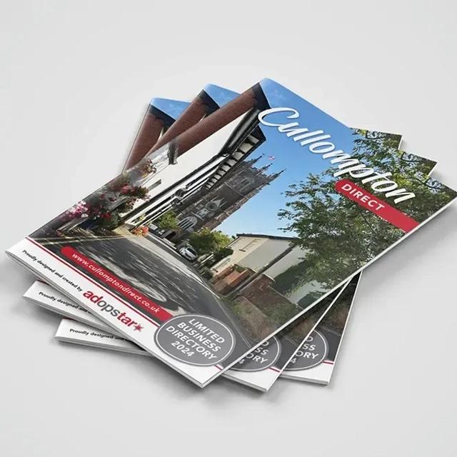 Cullompton Direct booklet, with tree and house on the front cover. 