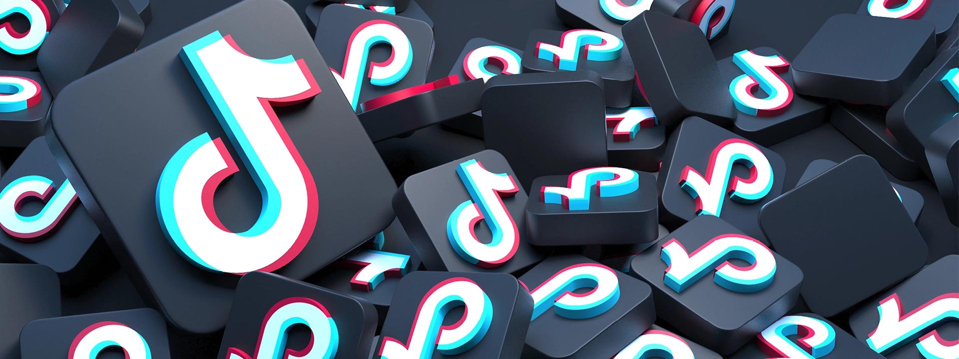 Tiktok logo on keyboard buttons