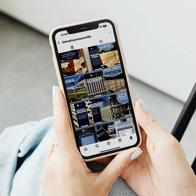iPhone featuring Blamphayne Sawmills Instagram feed
