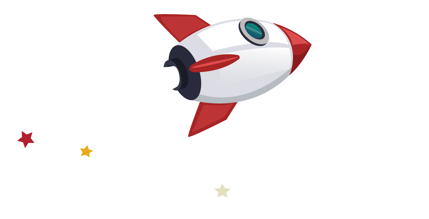 Rocket flying in
